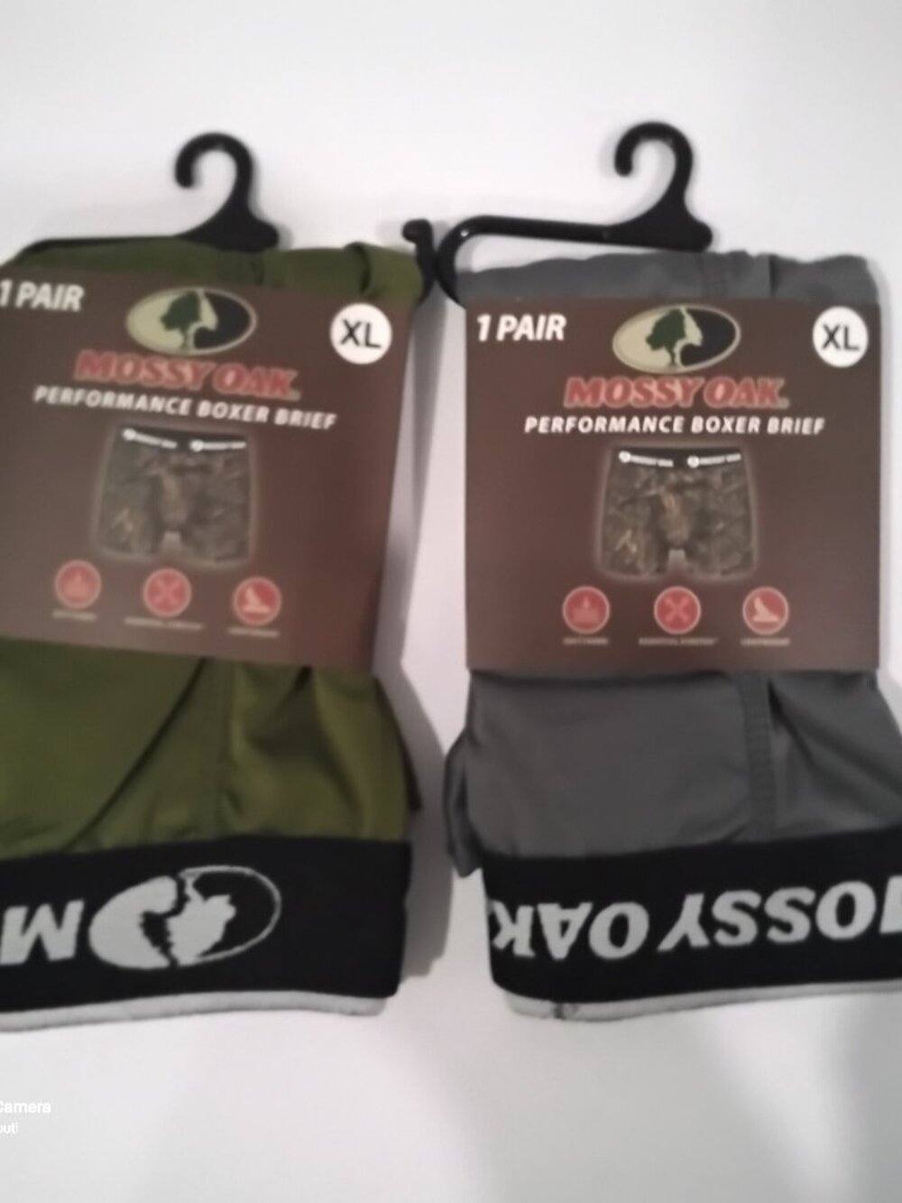 Mens 2 pairs Super Soft Mossy Oak Performance Boxer Briefs 1 Gray 1 Green XL NEW